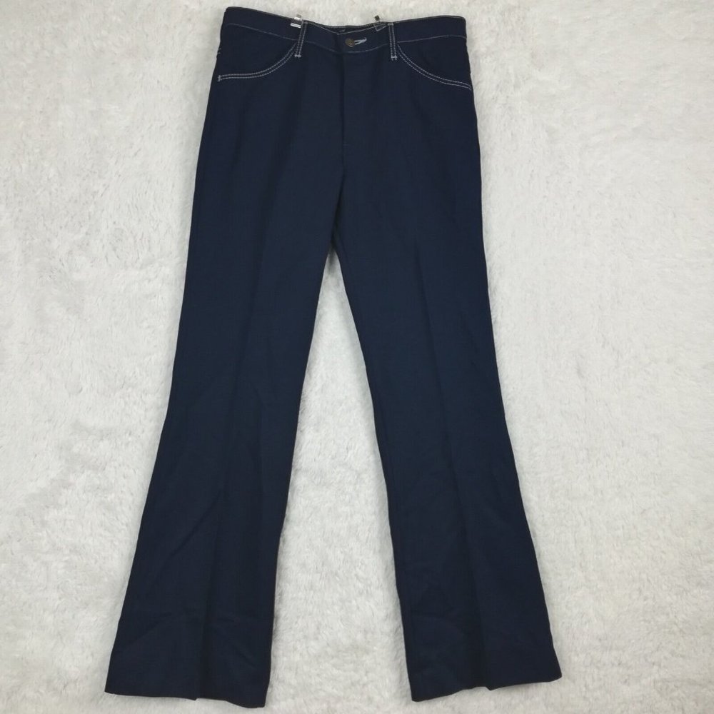 Farah‎ Womens Pants Boot Cut Navy Blue High Rise Business Casual 29
